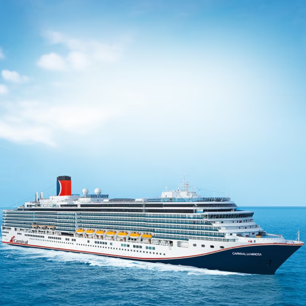 carnival cruise ship in the middle of the ocean