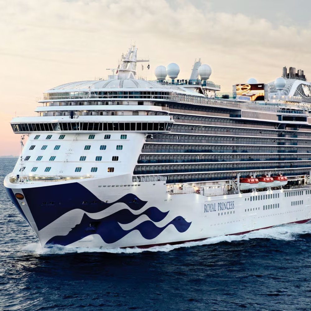 Royal princess cruise ship in the middle of the ocean